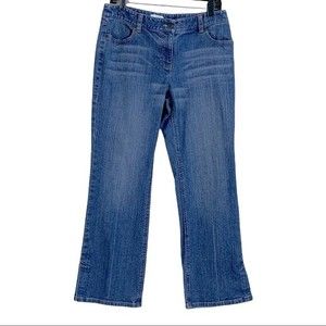Loft Women’s Blue Bootcut Crop Jeans Pants Size 10P